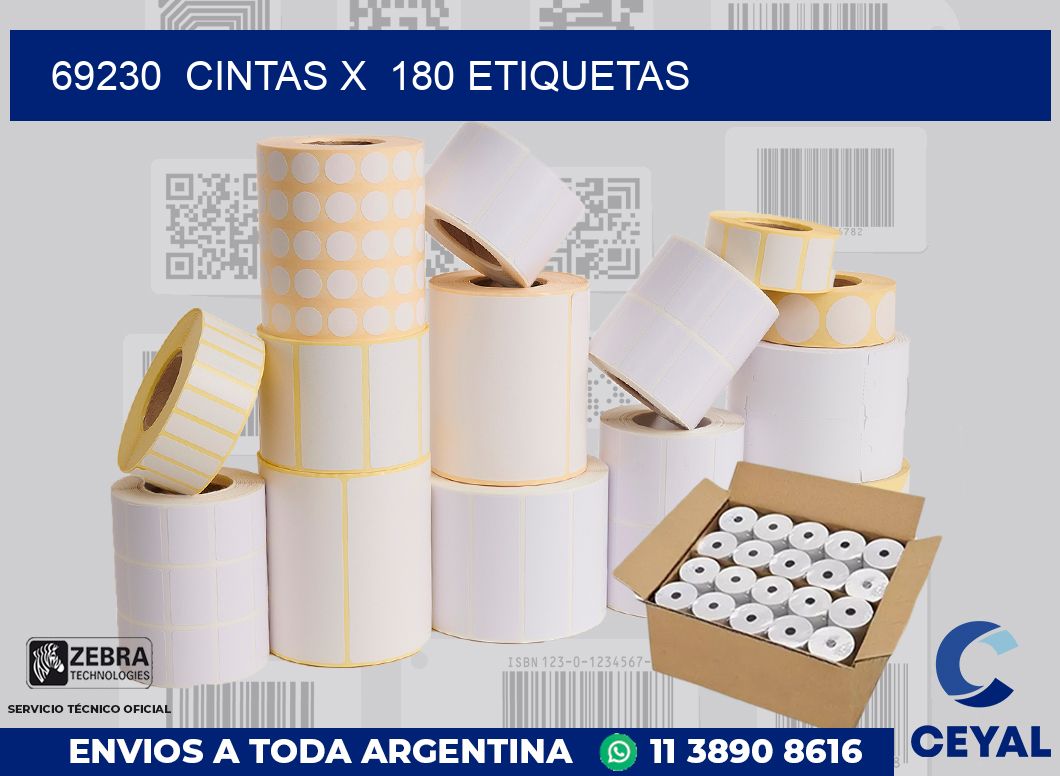 69230  cintas x  180 etiquetas