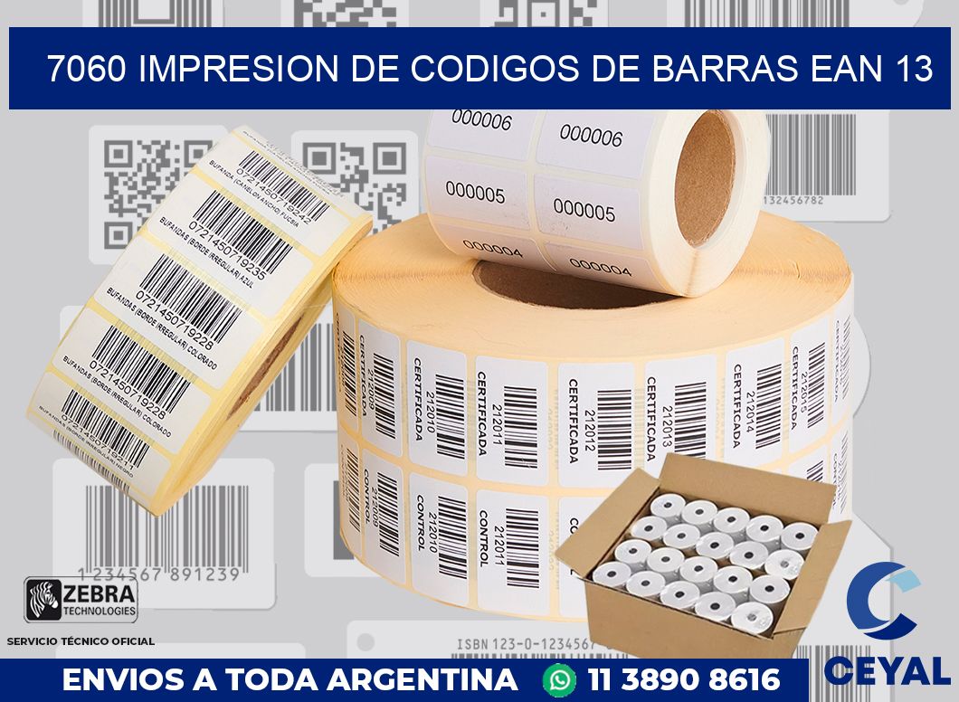 7060 IMPRESION DE CODIGOS DE BARRAS EAN 13