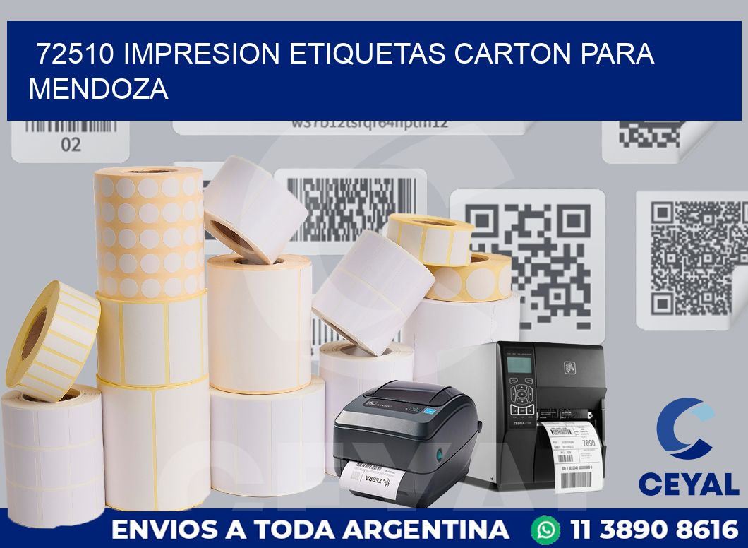 72510 IMPRESION ETIQUETAS CARTON PARA MENDOZA