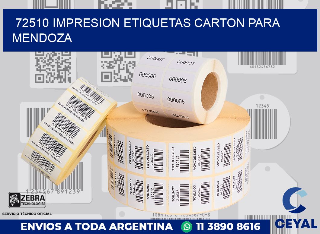 72510 IMPRESION ETIQUETAS CARTON PARA MENDOZA