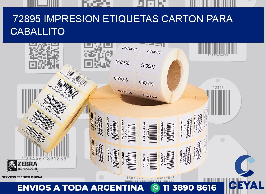 72895 IMPRESION ETIQUETAS CARTON PARA CABALLITO
