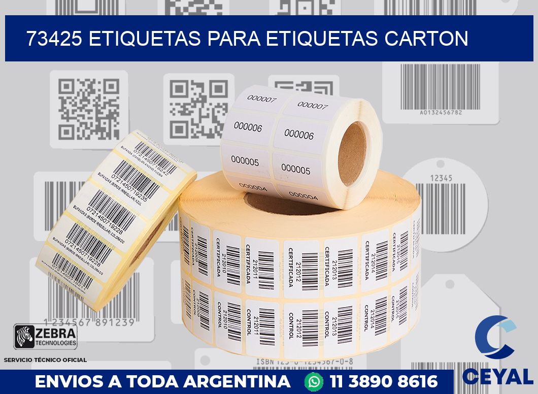 73425 ETIQUETAS PARA ETIQUETAS CARTON