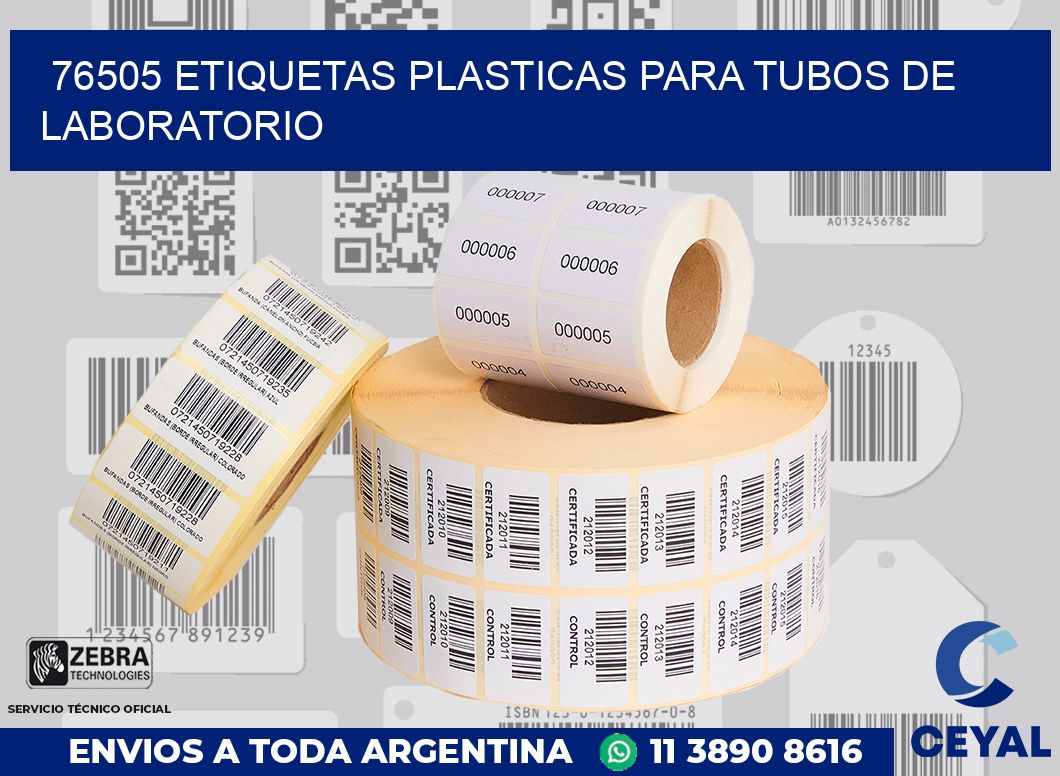 76505 ETIQUETAS PLASTICAS PARA TUBOS DE LABORATORIO