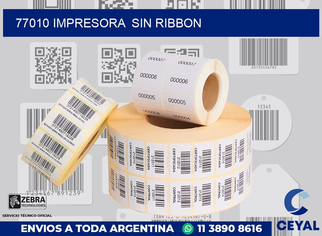 77010 impresora  sin ribbon