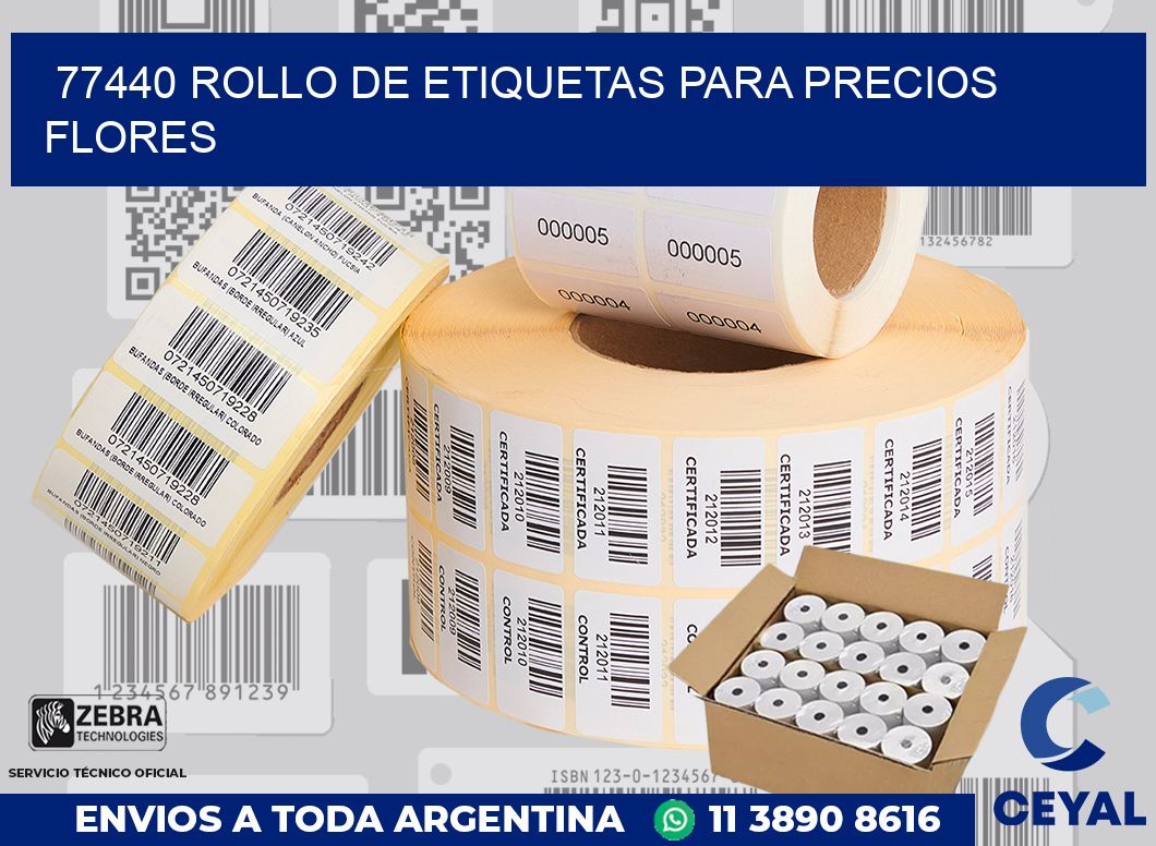 77440 ROLLO DE ETIQUETAS PARA PRECIOS FLORES
