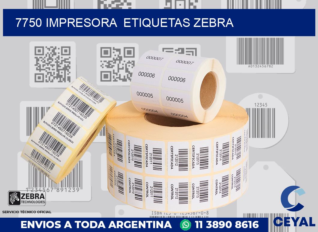7750 impresora  etiquetas zebra