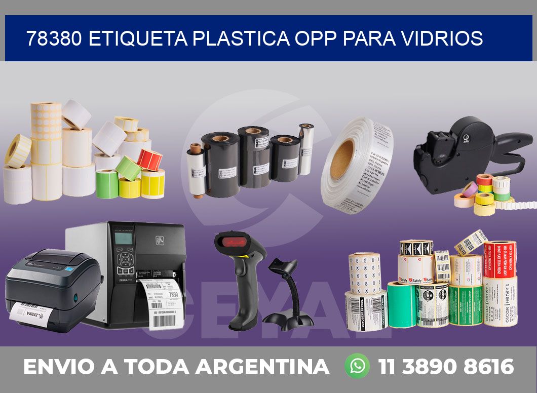 78380 ETIQUETA PLASTICA OPP PARA VIDRIOS