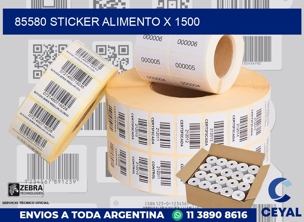 85580 sticker alimento x 1500