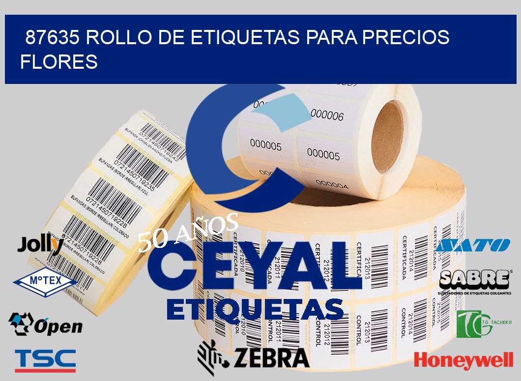 87635 ROLLO DE ETIQUETAS PARA PRECIOS FLORES