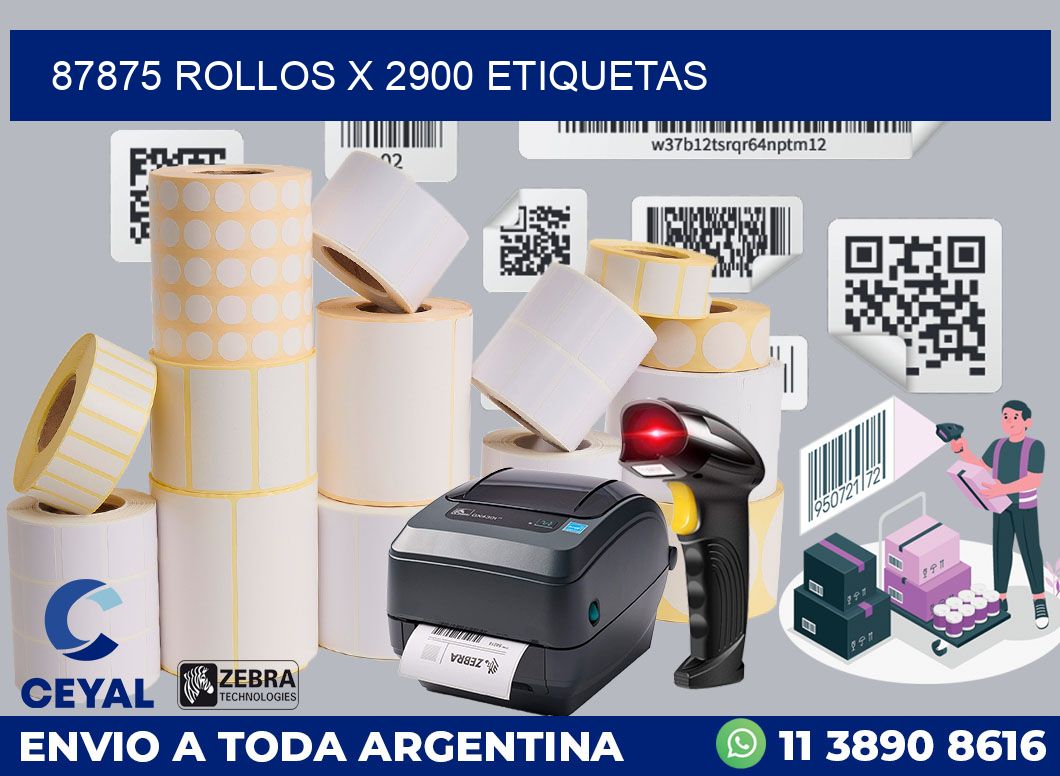 87875 Rollos x 2900 etiquetas