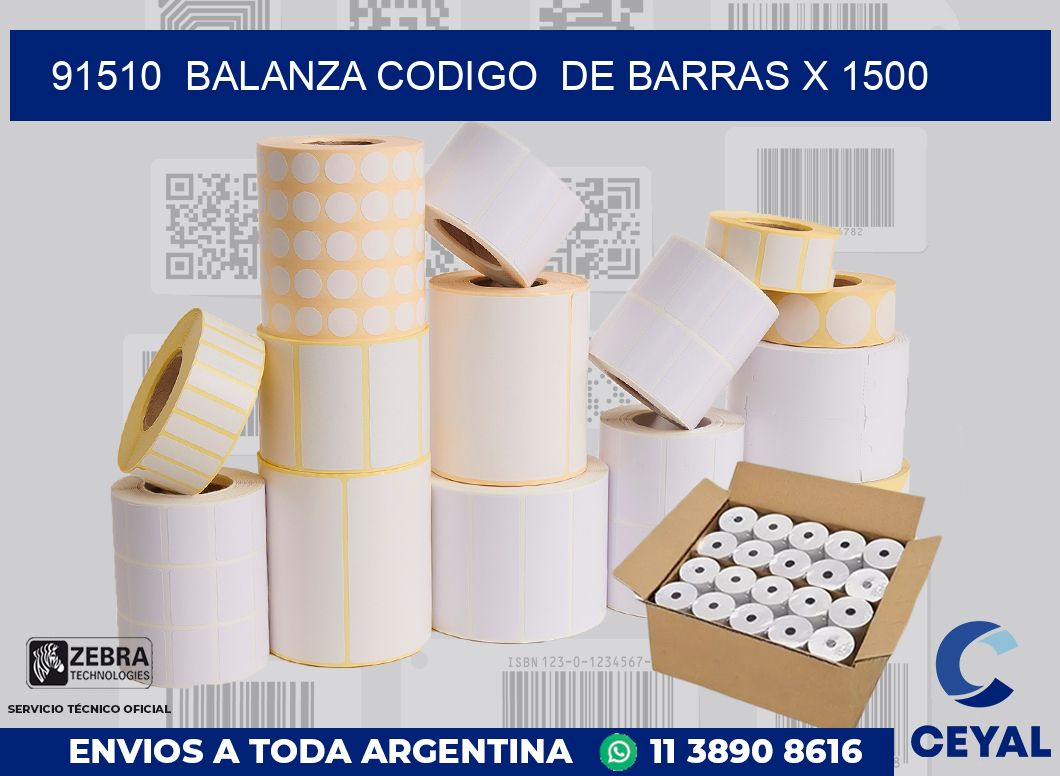 91510  balanza codigo  de barras x 1500