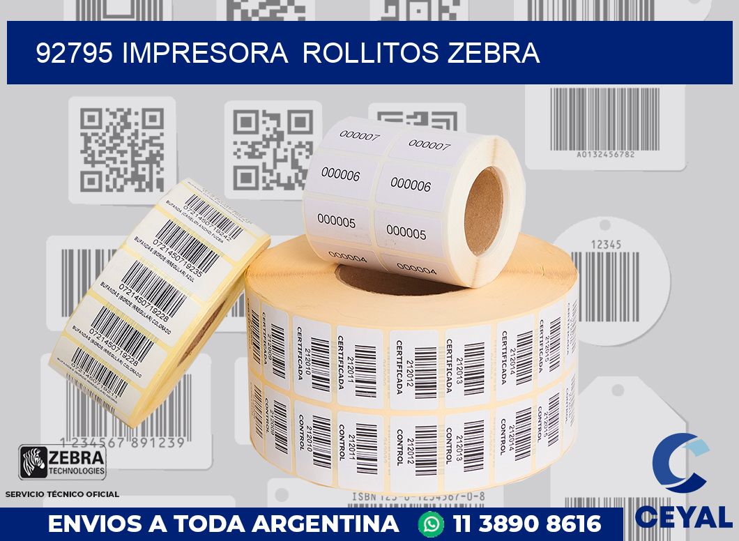 92795 impresora  rollitos zebra