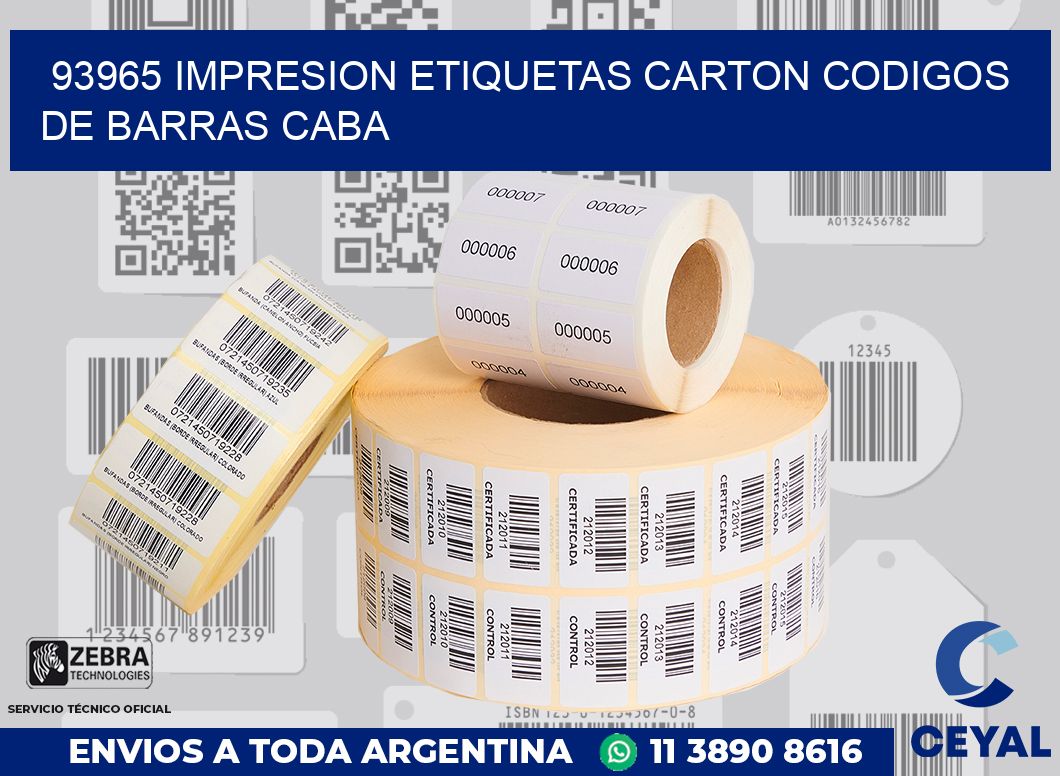 93965 IMPRESION ETIQUETAS CARTON CODIGOS DE BARRAS CABA