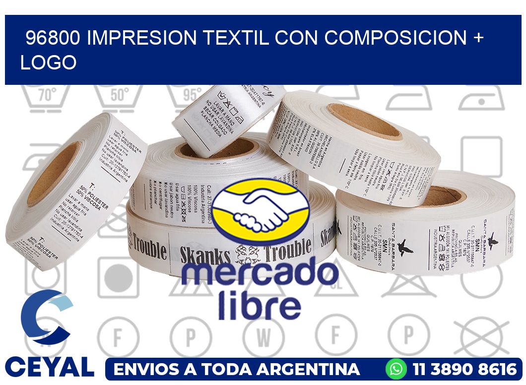 96800 IMPRESION TEXTIL CON COMPOSICION + LOGO