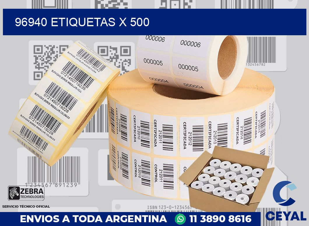 96940 Etiquetas x 500