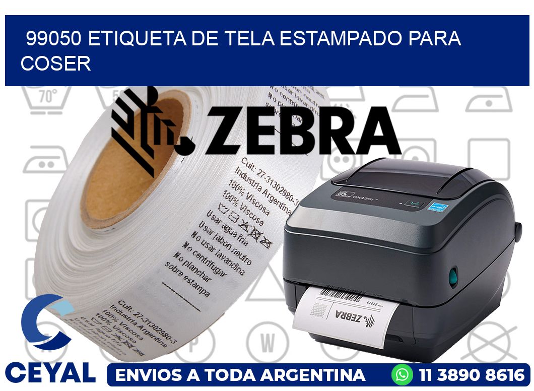 99050 ETIQUETA DE TELA ESTAMPADO PARA COSER