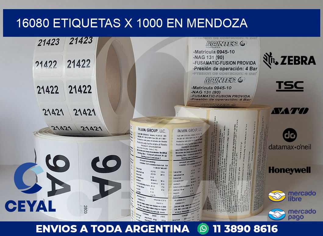 16080 ETIQUETAS X 1000 EN MENDOZA