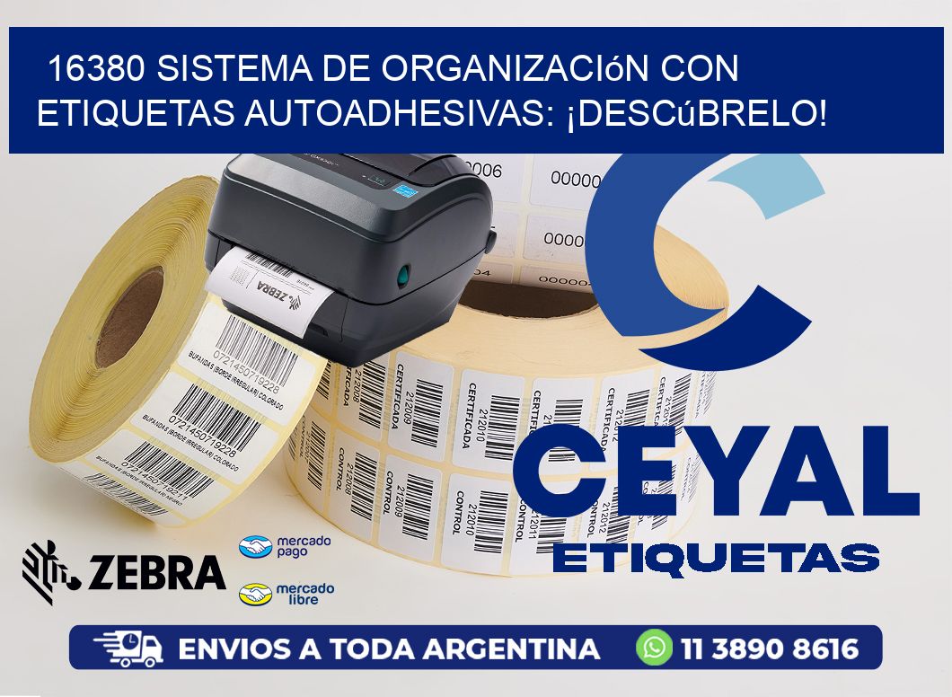 16380 Sistema de Organización con Etiquetas Autoadhesivas: ¡Descúbrelo!