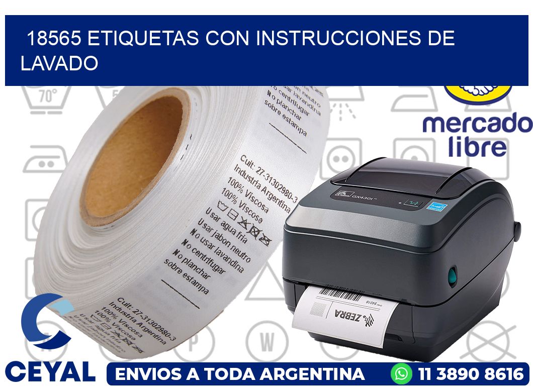18565 ETIQUETAS CON INSTRUCCIONES DE LAVADO