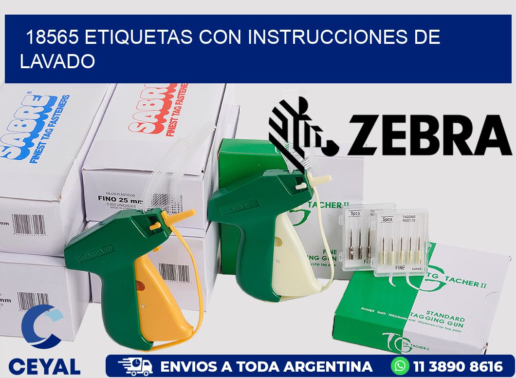 18565 ETIQUETAS CON INSTRUCCIONES DE LAVADO