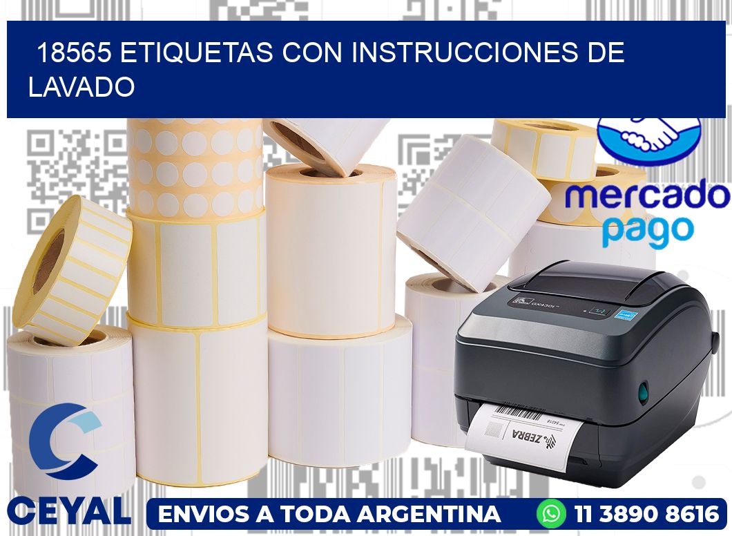 18565 ETIQUETAS CON INSTRUCCIONES DE LAVADO