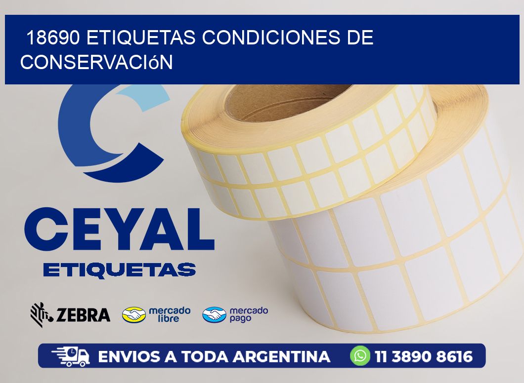 18690 etiquetas Condiciones de conservación