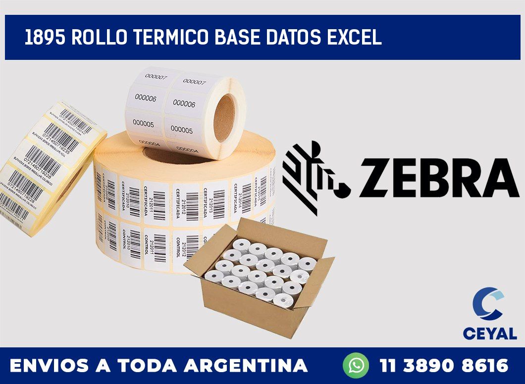 1895 rollo termico base datos excel