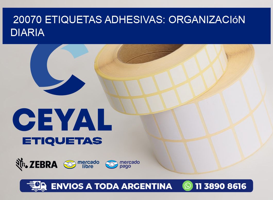 20070 Etiquetas Adhesivas: Organización Diaria