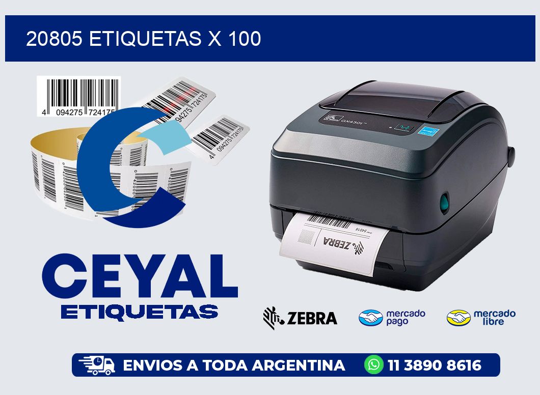20805 ETIQUETAS X 100