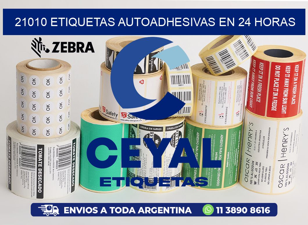 21010 ETIQUETAS AUTOADHESIVAS EN 24 HORAS