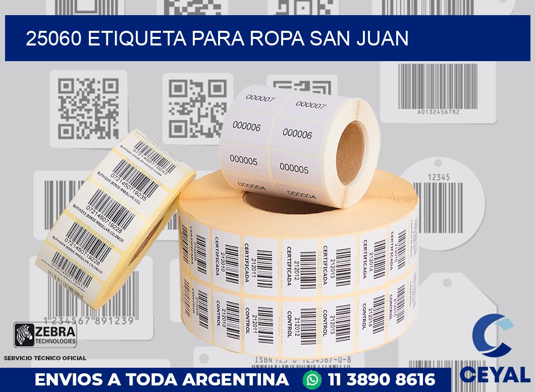 25060 ETIQUETA PARA ROPA SAN JUAN