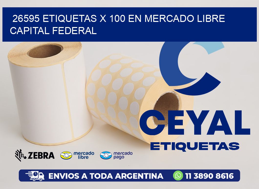 26595 ETIQUETAS X 100 EN MERCADO LIBRE CAPITAL FEDERAL