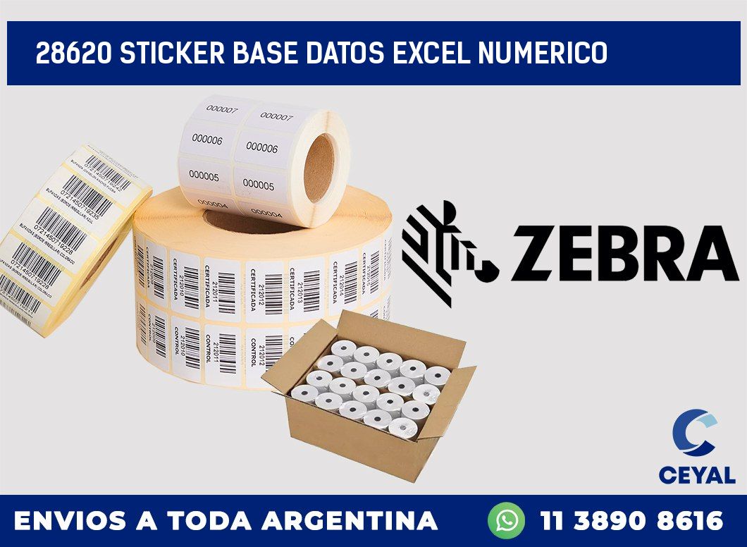 28620 sticker base datos excel numerico