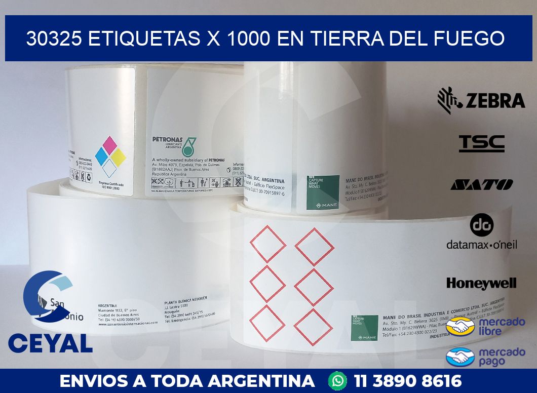 30325 ETIQUETAS X 1000 EN TIERRA DEL FUEGO