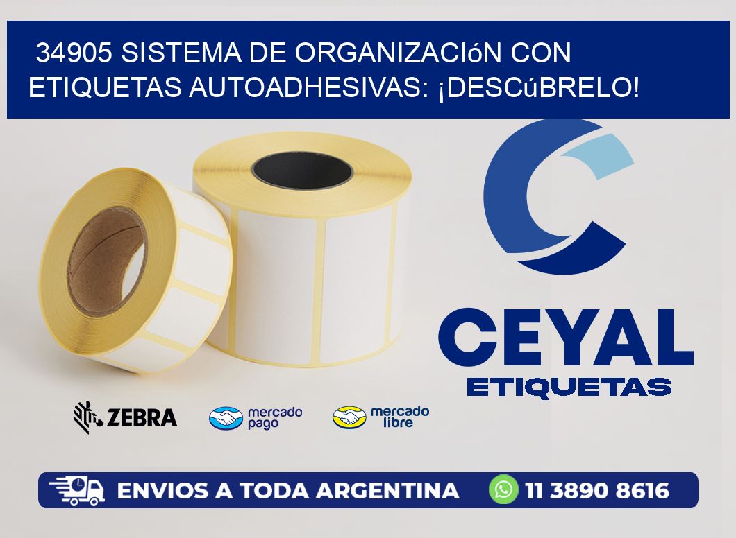 34905 Sistema de Organización con Etiquetas Autoadhesivas: ¡Descúbrelo!