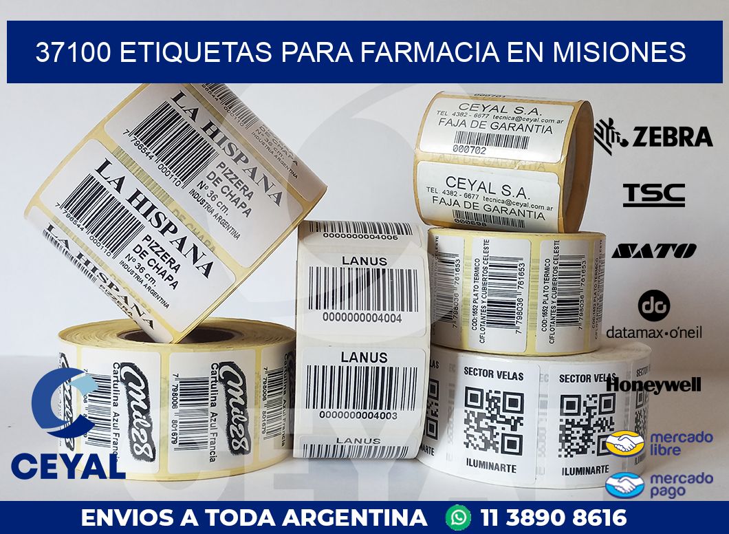 37100 ETIQUETAS PARA FARMACIA EN MISIONES