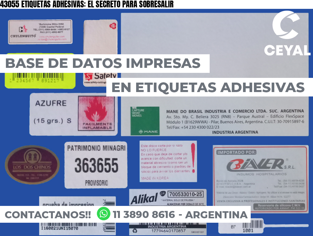 43055 ETIQUETAS ADHESIVAS: EL SECRETO PARA SOBRESALIR