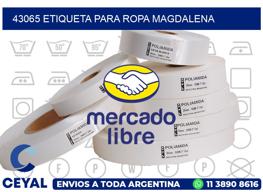 43065 ETIQUETA PARA ROPA MAGDALENA