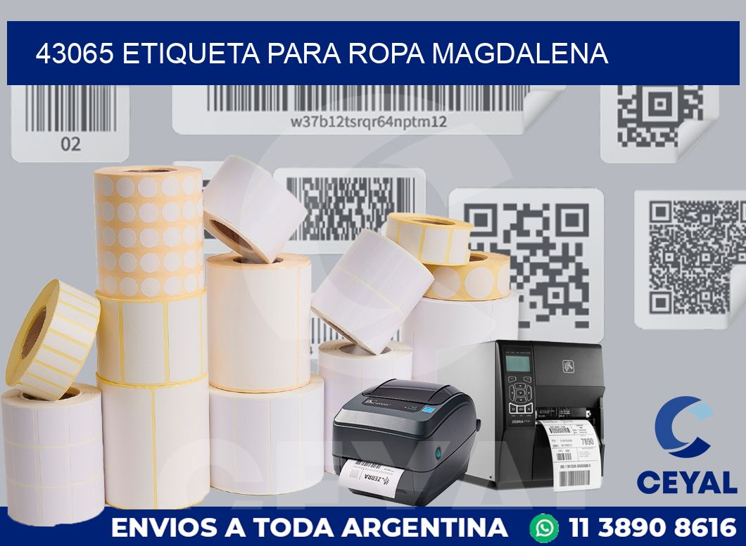 43065 ETIQUETA PARA ROPA MAGDALENA
