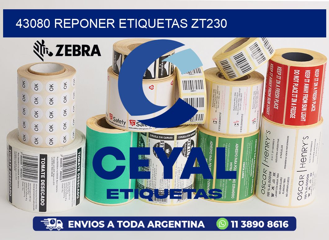 43080 REPONER ETIQUETAS ZT230
