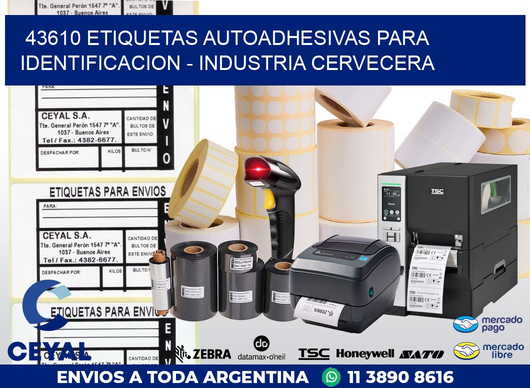 43610 ETIQUETAS AUTOADHESIVAS PARA IDENTIFICACION – INDUSTRIA CERVECERA