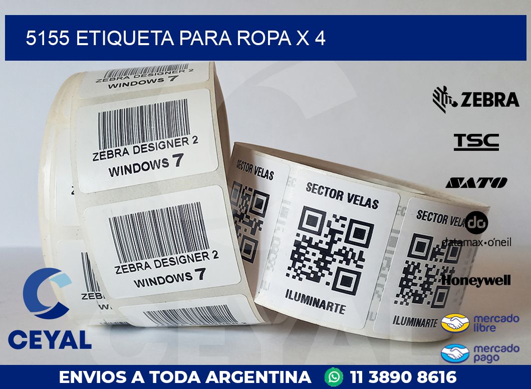 5155 ETIQUETA PARA ROPA X 4