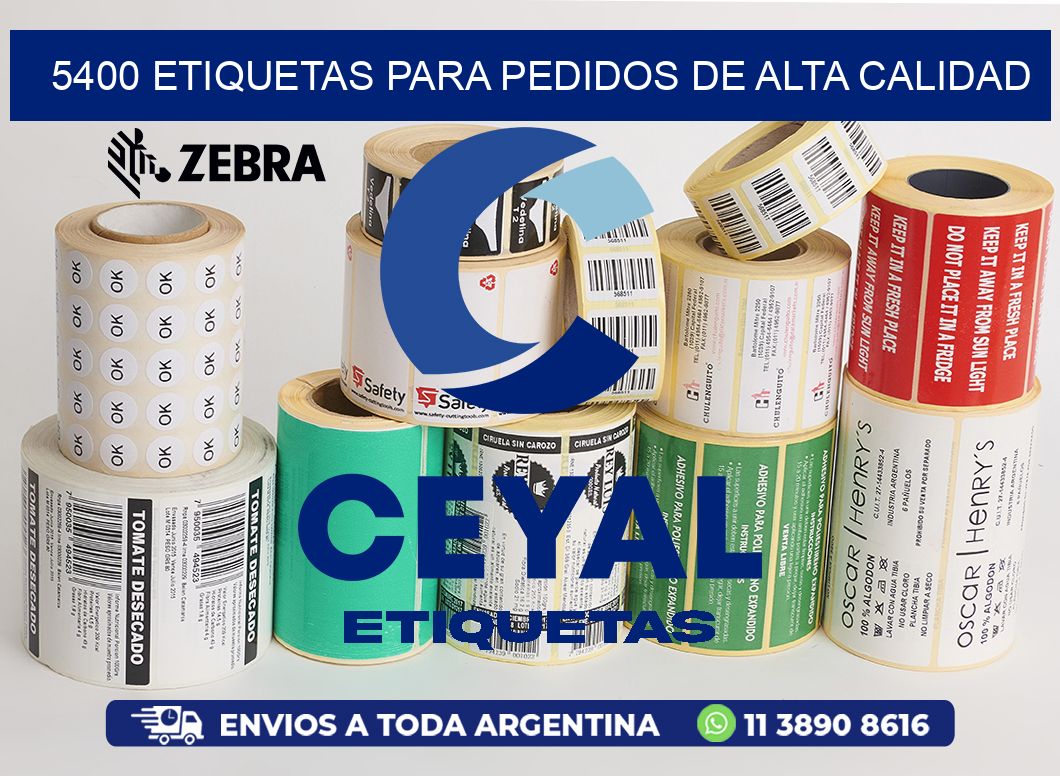 5400 ETIQUETAS PARA PEDIDOS DE ALTA CALIDAD