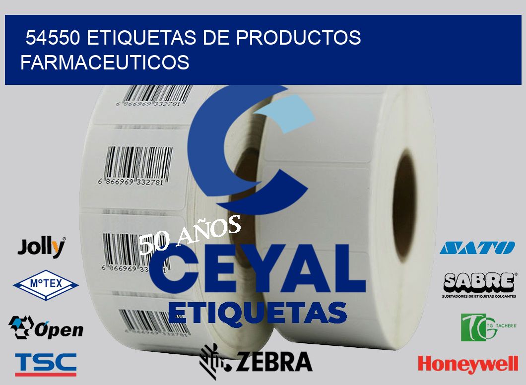 54550 etiquetas de productos farmaceuticos