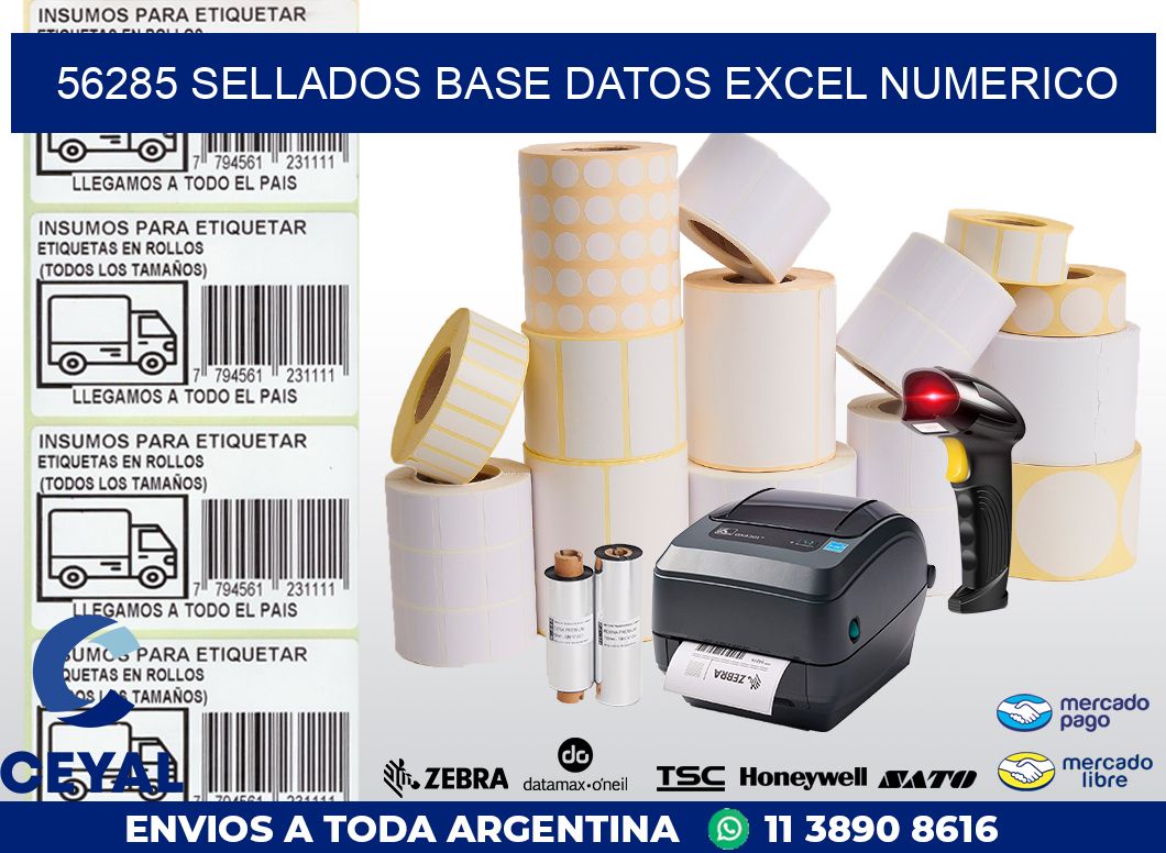 56285 sellados base datos excel numerico