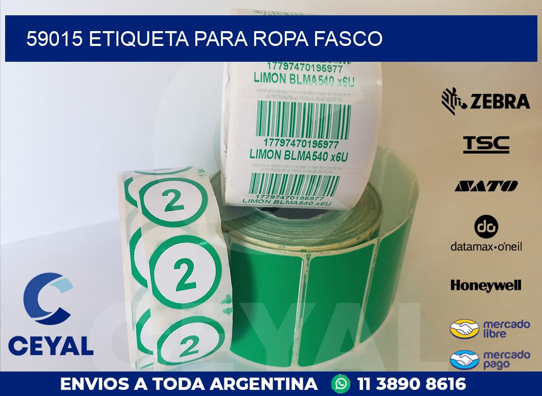 59015 ETIQUETA PARA ROPA FASCO