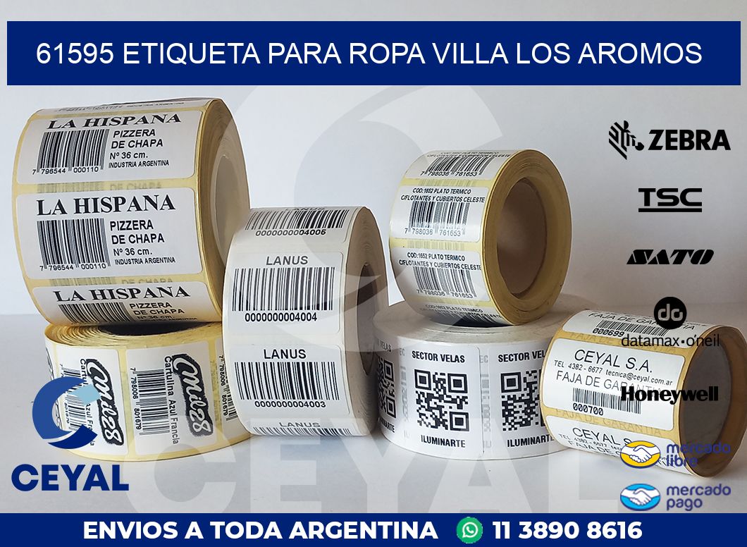 61595 ETIQUETA PARA ROPA VILLA LOS AROMOS