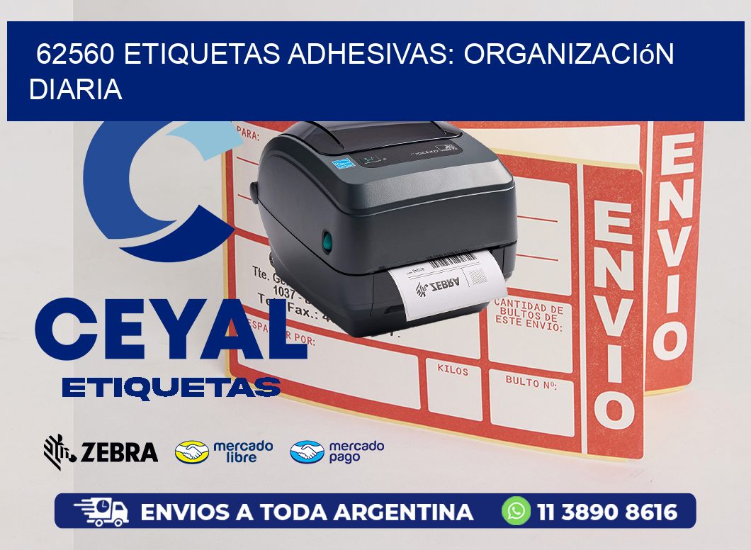 62560 Etiquetas Adhesivas: Organización Diaria
