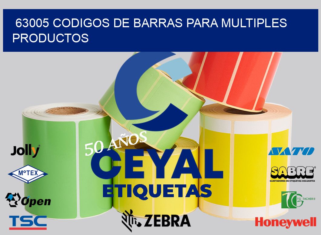 63005 CODIGOS DE BARRAS PARA MULTIPLES PRODUCTOS