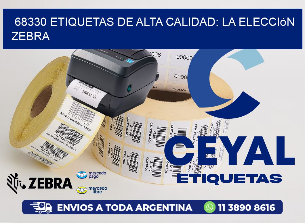 68330 Etiquetas de Alta Calidad: La Elección Zebra